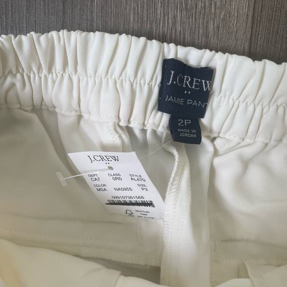 J Crew Jamie Cropped Pleated Pull On Stretchy Office Casual Pants US Women's 2P - Picture 4 of 7